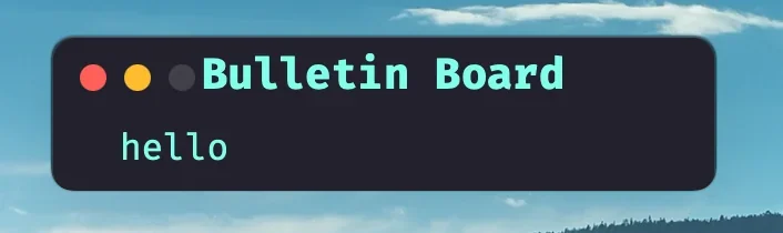BulletinBoard screenshot